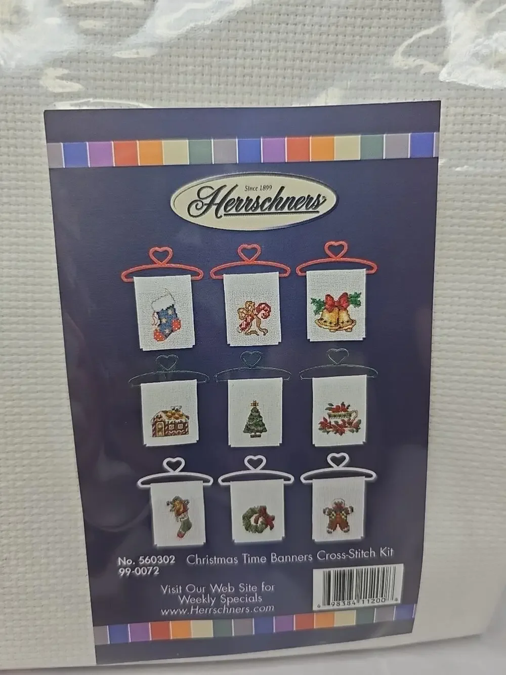 Herrschners Christmas Time Banners Cross Stitch Kit